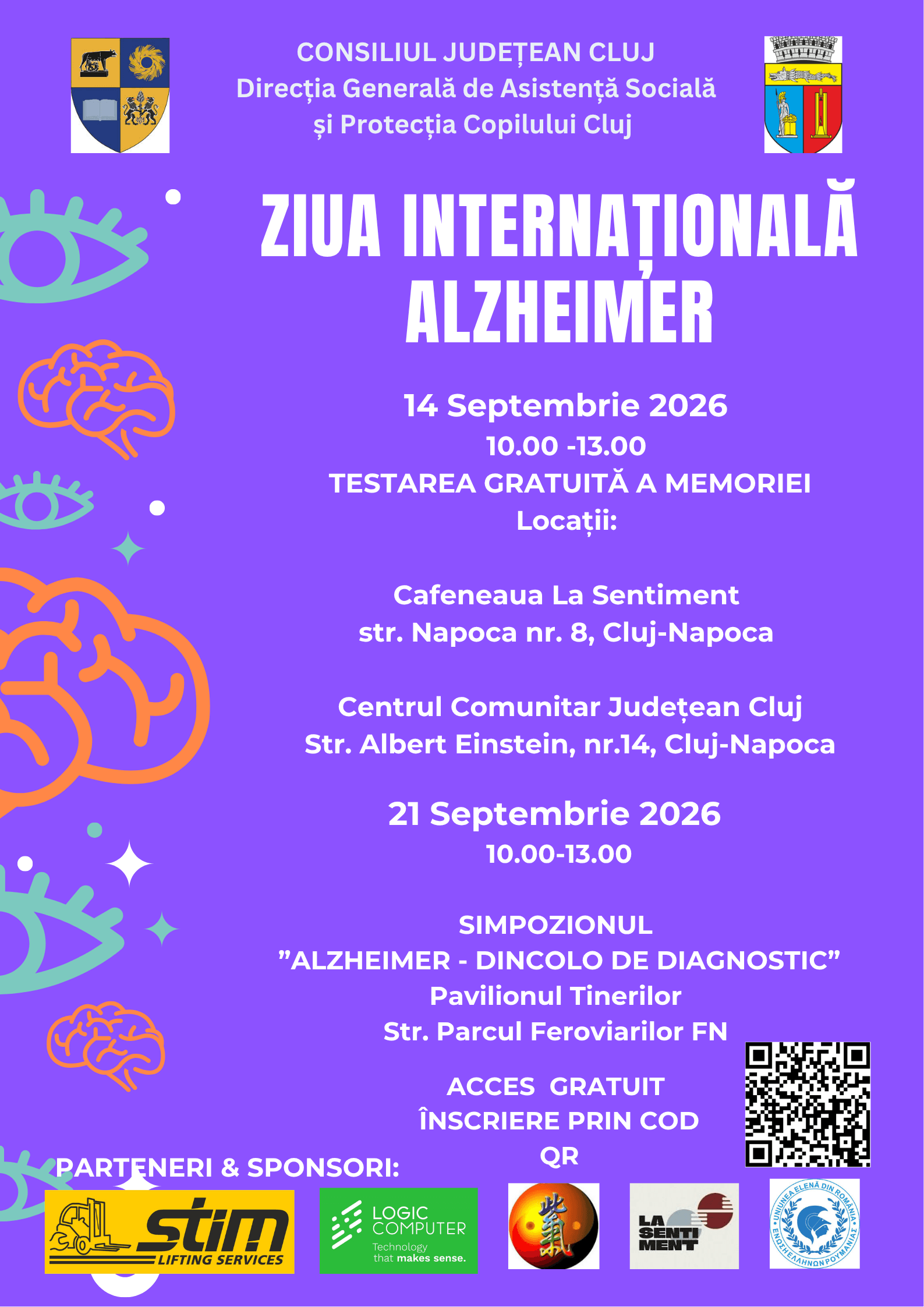 Imagine pentru Ziua Internationala Alzheimer 2026 Testarea gratuita a memoriei